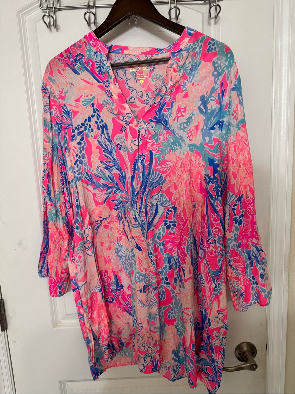 Lilly Pulitzer Esme Swim Cover Tunic Light Pascha Pink Aquadesiac